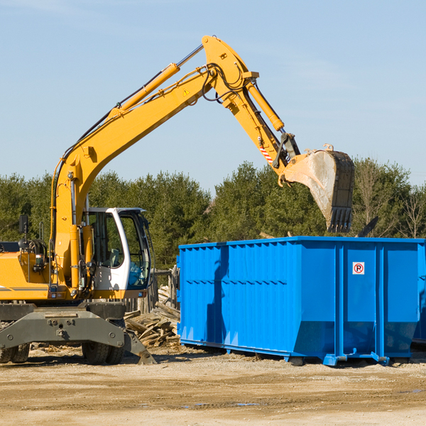 what size residential dumpster rentals are available in Pleasant Grove MD